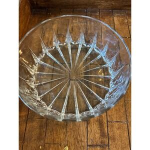 KIG Indonesia Clear‎ Pressed Glass Sunburst Round Serving Bowl 6 Inch